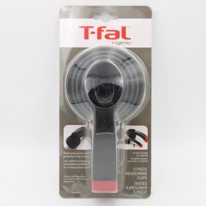 T-Fal Ingenio 5 Piece Measuring Cups Sets Black New in Original Packaging